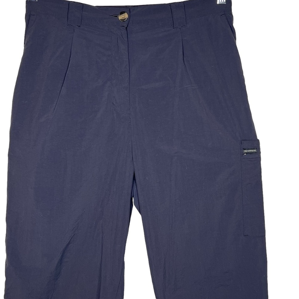 ExOfficio Bugs Away Gray Straight Leg Hiking Field Pants 14 Nylon High Waist - Picture 4 of 15